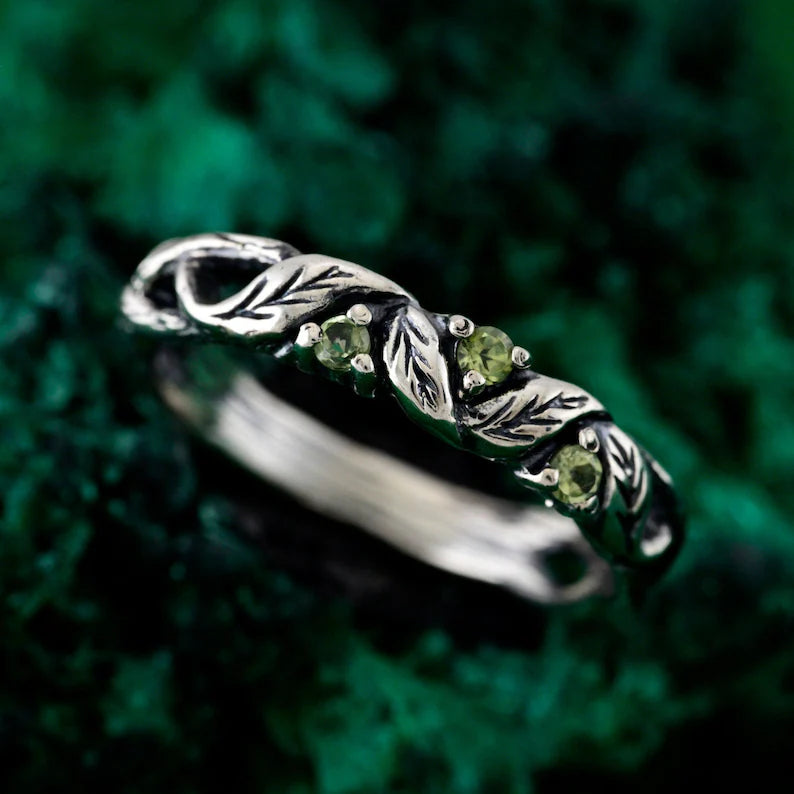Silver Green Zirconia Ring